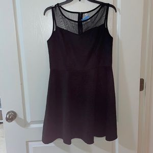 BLACK SHEER TOP PEPLUM DRESS